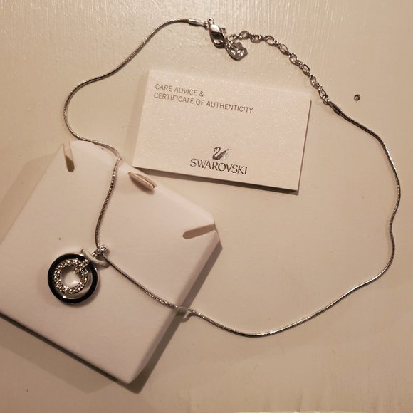 Silver Swarovski Necklace with Crystal Pendant - Picture 3 of 4